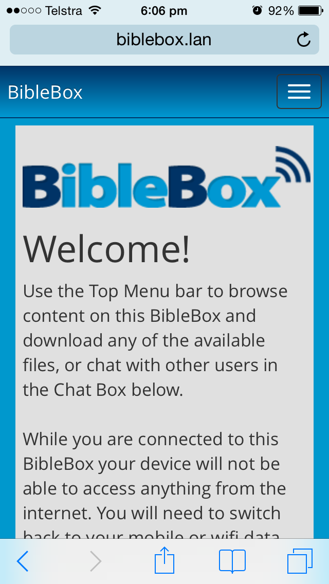 BibleBox iPhone 5 Home